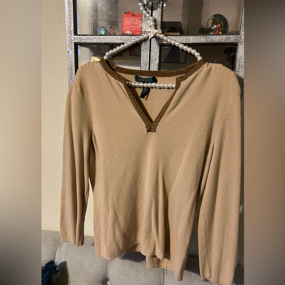 Ralph Lauren Cashmere Sweater Women; Size: PM; Color: Brown
